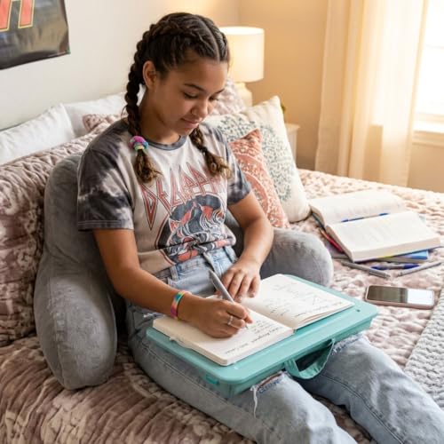 LAPGEAR Compact Lap Desk – Aqua Sky, Fits 14" Laptops - color: Aqua Sky, size: 14″ Laptop (Compact)