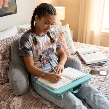 LAPGEAR Compact Lap Desk – Aqua Sky, Fits 14" Laptops - color: Aqua Sky, size: 14″ Laptop (Compact)