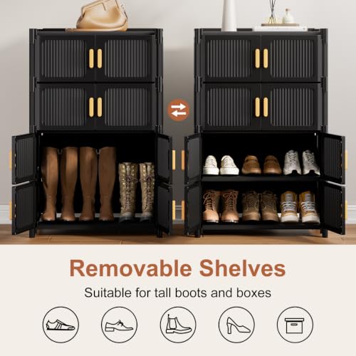 5-Tier Shoe Cabinet, 20-Pair Storage for Entryway | Adjustable Shelves, Waterproof PP, Easy To Clean - size: 5-Tier