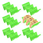 uxcell 6 Pcs Taco Holder Stands, Plastics Hollow Holder Can Hold 3 Soft/Hard Taco Street Tray Plates for Party Supplies Dishwasher and Microwave Safe, Green - color: Green