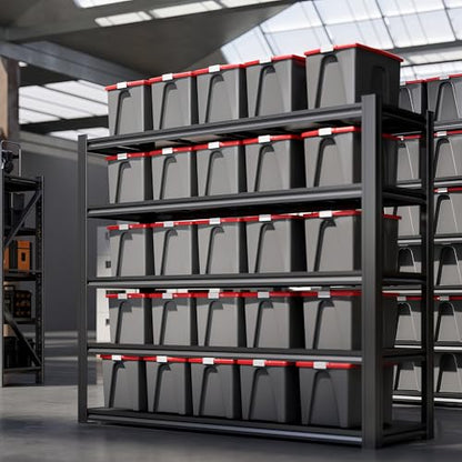 72"H Garage Shelving Heavy Duty Storage Shelves 5000 LBS Adjustable Metal Shelving Uints and Storage for Garage,Warehouse,School,Commercial,Business,62 "W x 24 "D x 72 "H (5T 72*62*24) - size: 5T 62 "W x 24 "D x 72 "H
