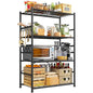 DurayLoly Storage Shelves 4-Tier Large Capacity Metal Shelving with Hooks, Heavy Duty Garage Shelving Unit with Leveling Feet, Stable Metal Shelves for Pantry, Kitchen and Closet,36" W x 12" D x 60" H - size: 36" W x 12" D x 60" H (4T)