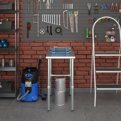 30 in. x 18 in. Open Base Stainless Steel Work Table | Residential & Commercial | Food Prep | Heavy Duty Utility Work Station | NSF - size: 18 in. Length x 30 in. Width
