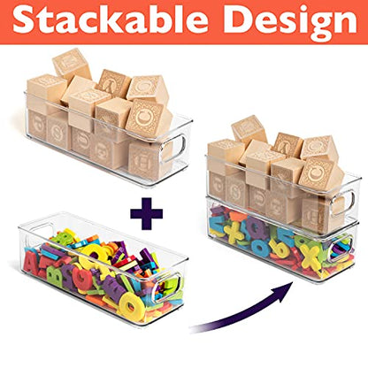 ClearSpace Plastic Pantry Organization and Food Storage Bin – Great Kitchen Organization and Kitchen Storage – Fridge Organizer Bins– 8 Pack - size: 8 Pack