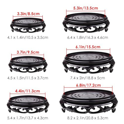 2Pcs Plant Stand, 3.7in Round Riser Flower Pot Display Stand Vase Pot Base Aquarium Table Lamp Teapot Base for Desktop Counter Home Decoration - size: 3.7in