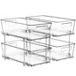 Simple Houseware 2Pcs 2-Tier Slim Drawer Cabinet Pull-Out Organizer, Clear - size: 2-Pack