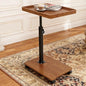 Simcat C Table End Table Adjustable Height, 360° Swivel TV Tray Table for Small Spaces, Couch Tables that Slide Under, C Shaped End Tables with Wheels for Couch Living Room Bedside TV(Brown) - color: As Picture Shows