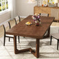 Hlivelood 71 Inch Farmhouse Dining Table, Solid Wood Rustic Kitchen Table, Large Wooden Rectangular Dinner Table for Dining Room, Home Office, Living Room Furniture, Easy Assembly, Walnut - color: Walnut
