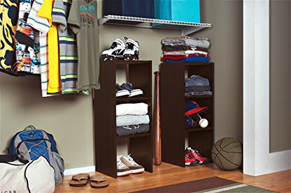ClosetMaid #8956 Stackable 31in. Vertical Organizer, Espresso - color: Espresso