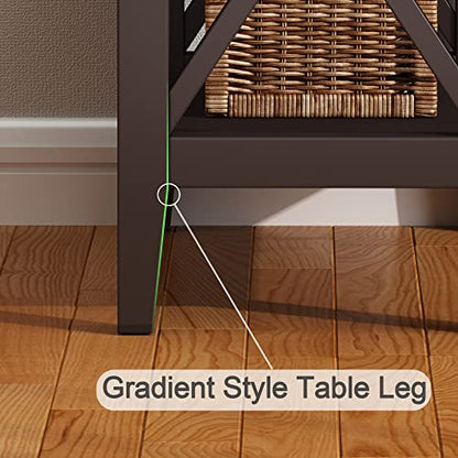 ChooChoo End Table, Flip Top Narrow End Table with Drawer | Narrow Side Table with Flip Top, Accent Small Side Table Nightstand for Living Room, Bedroom, and Small Spaces, Espresso - color: Espresso, size: 1 Pack, style: Without Power