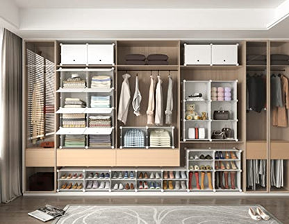 HOMIDEC Shoe Rack, 8 Tier Shoe Storage Cabinet 32 Pair Plastic Shoe Shelves Organizer for Closet Hallway Bedroom Entryway - color: White, style: 2 by 8