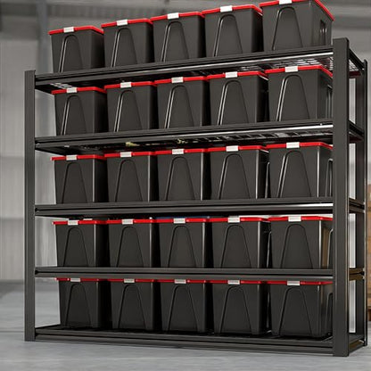 62" W x 24" D x 72" H Garage Shelving Heavy Duty Metal Shelving 5000LBS Storage Shelves Adjustable Metal Shelves for Storage Industrial Garage Shelves for Warehouse Basement (5T 72*62*24) - size: 5T 62" W x 24" D x 72" H