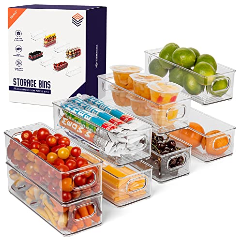 ClearSpace Plastic Pantry Organization and Food Storage Bin – Great Kitchen Organization and Kitchen Storage – Fridge Organizer Bins– 8 Pack - size: 8 Pack