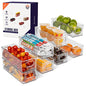 ClearSpace Plastic Pantry Organization and Food Storage Bin – Great Kitchen Organization and Kitchen Storage – Fridge Organizer Bins– 8 Pack - size: 8 Pack