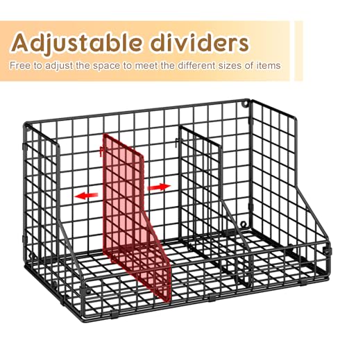 JKsmart 2 Pack Stackable Can Rack Organizer for Pantry Storage,Can Dispensers with 4 Adjustable Dividers, 2-Tier Metal Wire Basket Beverage Pop Soda Rack for Kitchen Cabinet Pantry, Black - size: L-(2 pack)