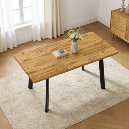 Extendable Dining Table for 4 to 8 People, 47.2" to 63" Modern Kitchen Table with Removable Extension Leaf, MDF Expandable Dining Room Table Compact for Small Spaces, Walnut - color: 47.2'' - 63'' Walnut Table