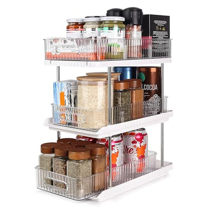3-Tier Under Sink Organizer – Pull-Out Storage for Kitchen & Bathroom – Under Bathroom Sink Organizer, Under Sink Organizer Storage, Under Cabinet Storage Organizer