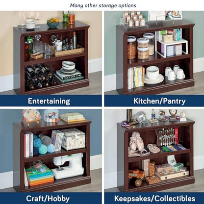 Sauder Miscellaneous Storage 2-Shelf Bookcase/ book shelf, Select Cherry finish - color: Select Cherry Finish