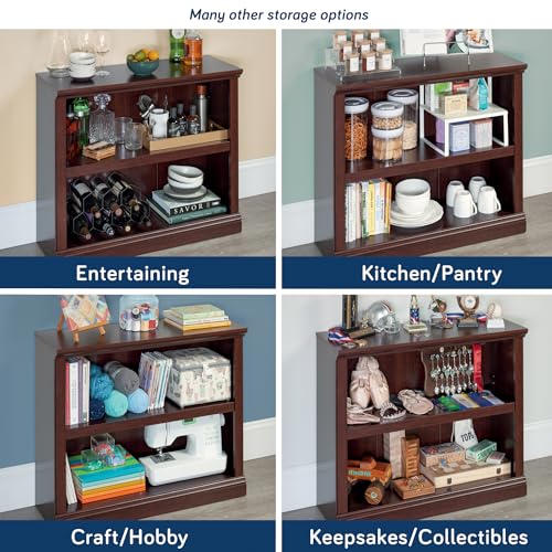 Sauder Miscellaneous Storage 2-Shelf Bookcase/ book shelf, Select Cherry finish - color: Select Cherry Finish
