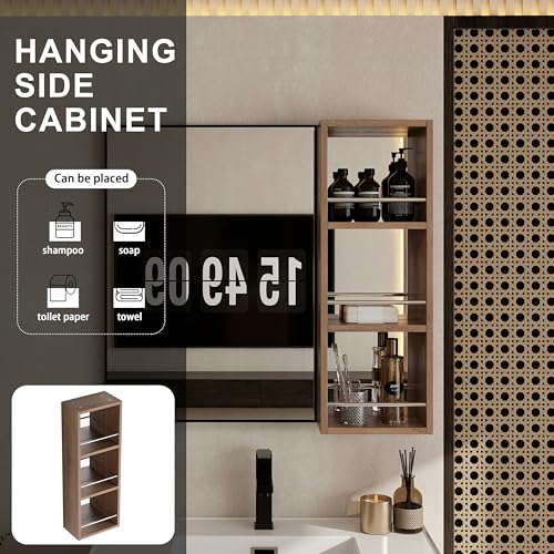 10" Wall Mounted Bathroom Cabinet – Small Bathroom Mirror Cabinet with Storage, Open Shelf Design Without Door, Plywood Construction, Space-Saving Wall Cabinet for Toiletries & Cosmetics - size: 10"-G