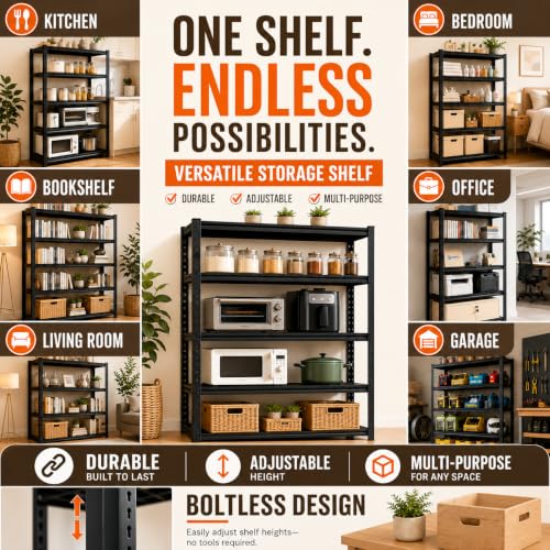 Book Shelf Book Shelves 4 Tier Metal Shelving Units and Storage Racks Bookcase Display Organizer for Living Room Home Office Library (Convertible into 2 Low Racks). 54.3"H × 23.6"W × 13.8"D - size: 4-Tier, 54.3"H × 23.6"W × 13.8"D