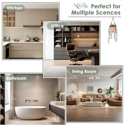 FOTOSOK 6-Tier Bamboo Shelf with Adjustable Shelves, Bamboo Kitchen Cabinet | Tall Bamboo Bookshelf and Plant Shelf with 250-lb Shelf Capacity for Laundry Bathroom Kitchen Pantry Home Office - color: White