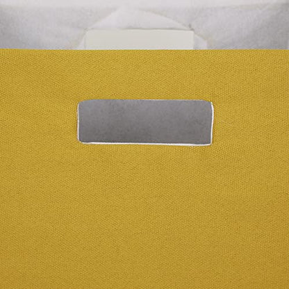 DII Collapsible Polyester Storage Cube, Solid, Lightweight and Durable, Large Square, 13x13x13, Lemongrass - color: Lemongrass, size: Large Square, 13x13x13"