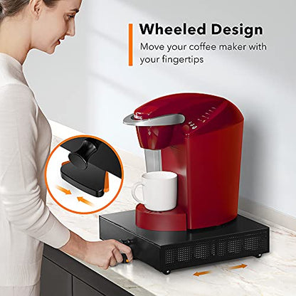 SICHEER K Cup Organization Storage Drawer Maker K Cup Holder Sliding Tray Pull out Coffee Pod Organizer Rolling Stand Countertop Maker Stand Rack Capsules Compatible with Keurig Accessories - size: 36 Pod Capacity - Rolling