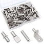 104Pcs Shelf Pins Kit,4 Styles Nickel Plated Shelf Support Pegs,Bookshelf Pegs for Shelves,Cabinet Shelf Bracket Pegs Shelf Pins Holders for Kitchen Furniture & Closet ( 5mm & 1/4inch ) - style: 4 Style-Silver-104 Pcs