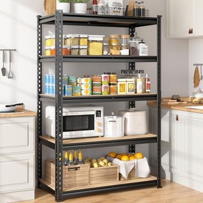 DurayLoly 5-Tier Storage Shelves, 2010LBS Adjustable Pantry Shelves, Metal Shelving Unit for Kitchen, Pantry, Closet, Laundry, Garage, 15.75" D × 31.55" W × 63.05" H - size: 63.05"H × 31.55"W × 15.75"D