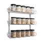 SWOMMOLY Adjustable Wall Mount Spice Rack, 3-Tier Dual-use (Multi-use) Organizer, Silver - color: Silver, size: 3-Tier