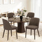 COLAMY Upholstered Dining Chairs Set of 4, Modern Kitchen Chairs with Back, Leather Side Dining Room Chairs with Wood Legs for Kitchen Dining Room Restaurant, Dark Brown - color: Dark Brown, size: Set of 4