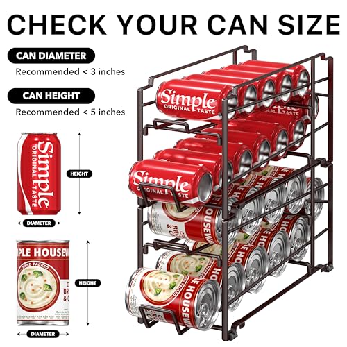 Simple Houseware Stackable Beverage Soda Can Dispenser Organizer Rack, Bronze - 2 Pack - color: Bronze, size: Standard