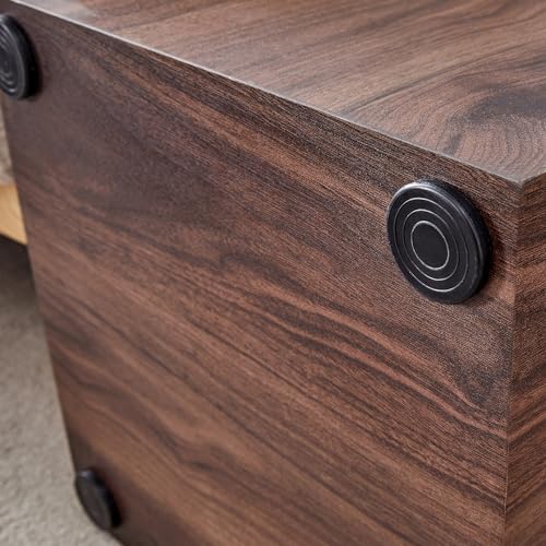 15.7" H Square Compact Coffee Table,Small Cube End Table,Modern Side Table with Stylish Wood Pattern,Minimalist Accent Table for Living Room,Office,Apartment,Nightstand(Walnut,15.7") - color: Walnut,15.7"h