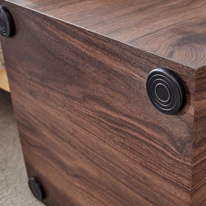 15.7" H Square Compact Coffee Table,Small Cube End Table,Modern Side Table with Stylish Wood Pattern,Minimalist Accent Table for Living Room,Office,Apartment,Nightstand(Walnut,15.7") - color: Walnut,15.7"h