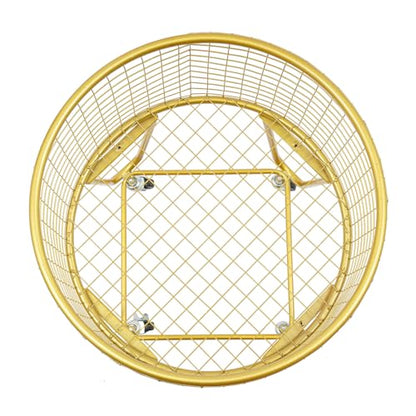 Wire Metal Deep Set Rolling Laundry Basket,Mesh Wire Laundry Basket Storage Cart for Bathroom Bedroom Dirty Clothes Storage (F) - size: F