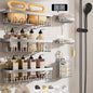 Veken Shower Caddy 6-Pack, Family Choice Award Winner, Large Wall Mounted Shower Rack, Bathroom Shelves Over Toilet, Organizer Storage Accessories with Soap Dish&Toothbrush Holder - color: Silver