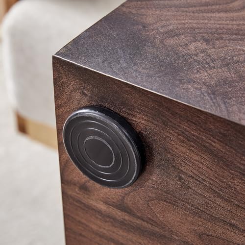 39" Rectangular Compact Coffee Table,Small Cube End Table,Modern Side Table with Stylish Wood Grain Pattern,Minimalist Accent Table for Living Room,Office,Apartment,Nightstand(Walnut,39") - color: Walnut,39.9"
