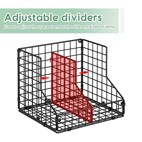 JKsmart 6 Pack Stackable Can Organizer for Pantry with Adjustable Dividers, Soda Can Organizer, Can Storage Dispenser Holds up to 84 Cans, Metal Wire Baskets Can Holder for Kitchen Cabinet Pantry - size: S-(6 pack)