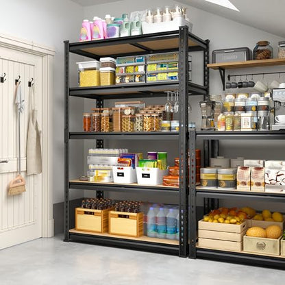 DurayLoly 5-Tier Storage Shelves, 2010LBS Adjustable Pantry Shelves, Metal Shelving Unit for Kitchen, Pantry, Closet, Laundry, Garage, 15.75" D × 31.55" W × 63.05" H - size: 63.05"H × 31.55"W × 15.75"D
