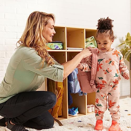 ECR4Kids Streamline 3-Section Toddler Coat Locker with Cubby Storage, Kids Furniture, Natural - color: Natural