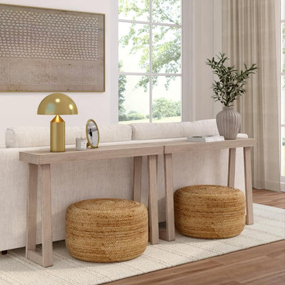 Plank+Beam Classic Console Table, 46 Inch, Seashell | Non-Toxic Finishes, Versatile Design, Elegant Details, Easy Assembly, Quick Setup, Solid Wood - color: Seashell, size: 46" Console Table