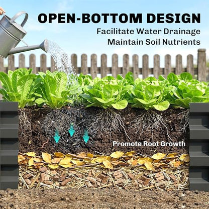 Outsunny Galvanized Raised Garden Bed, 4' x 2' x 1' Metal Planter Box, for Growing Vegetables, Flowers, Herbs, Succulents, Gray - color: Gray, size: 4' x 2' x 1'