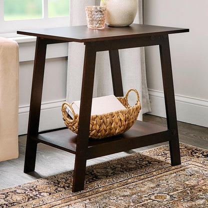 The Lakeside Collection Rectangle Style Accent Table 21.5" W x 15.7" D x 22" H - Walnut - color: Walnut
