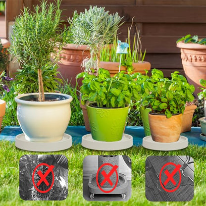 1 Pcs Plant Caddy with Wheels 12 Inch Hidden Wheels Heavy Duty Rolling Plant Stand, Indoor Outdoor Plant Saucer Tray with $9.9 Garden Tools (Beige) - size: 12 Inches