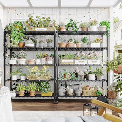 REIBII 5-Tier Wire Shelving Storage Shelves Metal Shelves,1020 LBS Adjustable Heavy Duty Metal Shelving Units and Storage for Garage Pantry Kitchen Bathroom 29" W X 14" D X 63" H - size: 5 Tier-14"D x 29"W x 63"H