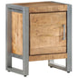 SKTQYQO Industrial Bedside Cabinet with Storage, 19.7in Tall Nightstand in Rough Mango Wood and Metal Frame for Bedroom or Living Room, Durable Side Table with Ample Space : Home & Kitchen