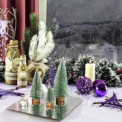 Set of 10 Square Mirror Candle Plates, 12x12 Inch Frameless Glass Mirror Trays Wall Mounted Glass Mirrors Tiles for Table Centerpieces, Wedding Party Decorations, Wall Decor, Crafts, 1.7mm