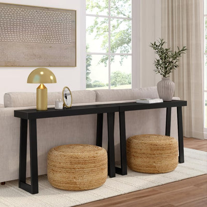 Plank+Beam Classic Console Table, 46 Inch, Black | Non-Toxic Finishes, Versatile Design, Elegant Details, Easy Assembly, Quick Setup, Solid Wood - color: Black, size: 46" Console Table