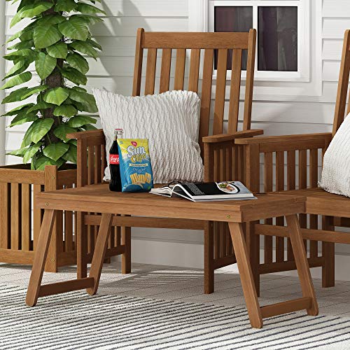 Furinno Tioman Outdoor Hardwood Coffee Folding Table, Natural - color: Natural, size: 17.8"D x 41"W x 16.9"H (folding)